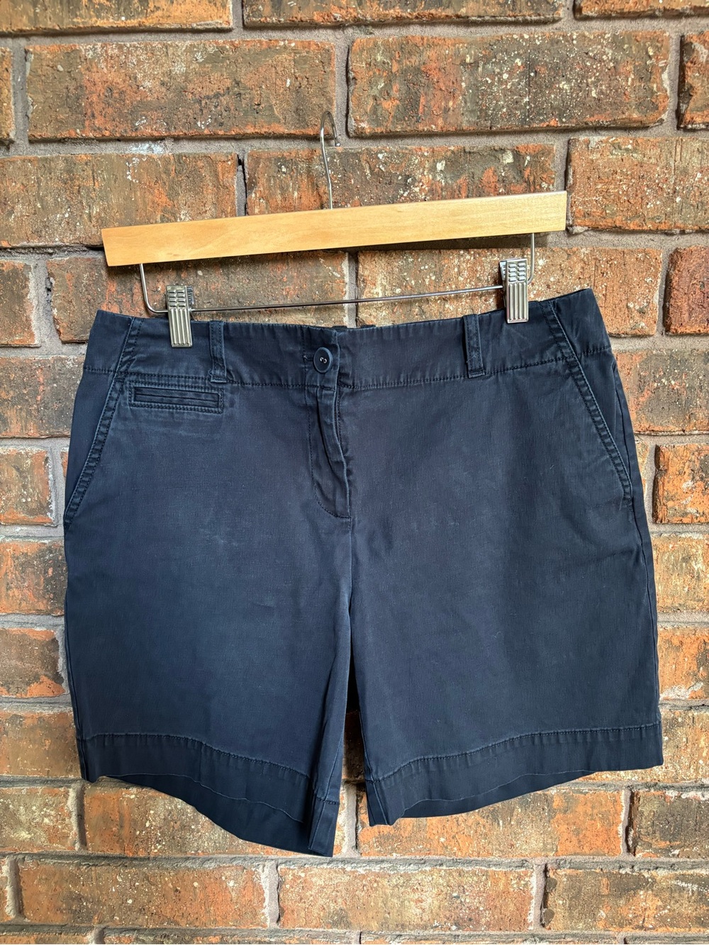 Talbots Women’s Nantucket Navy Blue Flat-Front Shorts